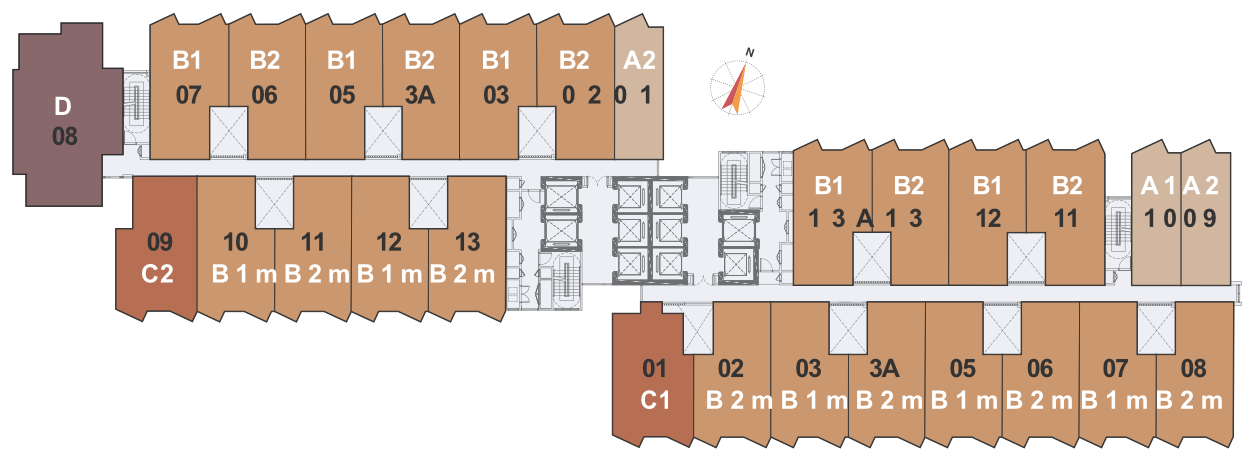 Illustrative typical-floor presentation